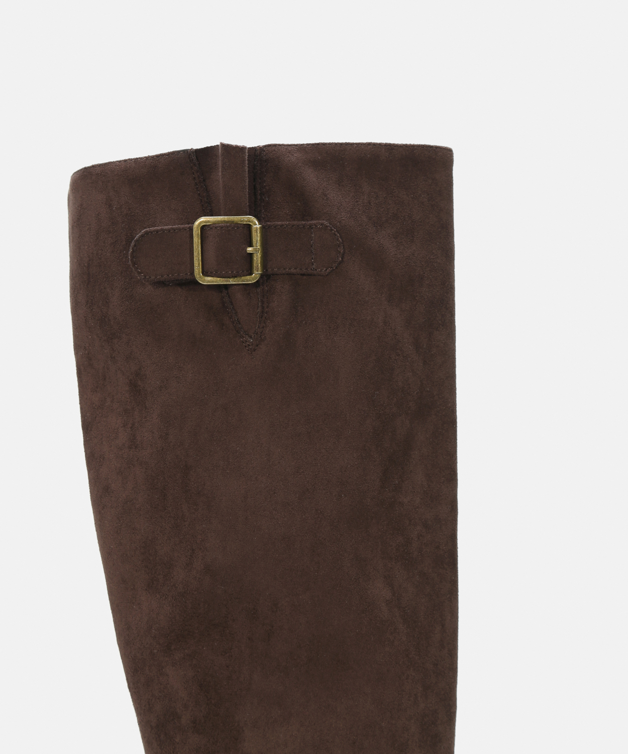 Botas altas castanhas salto fivela image number null